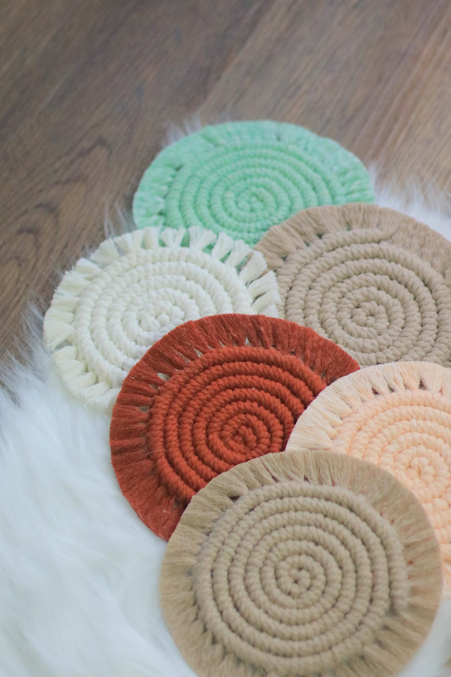 SORA Macrame Coaster with Fringe