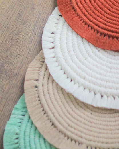 NARA Macrame Placemat with Fringe