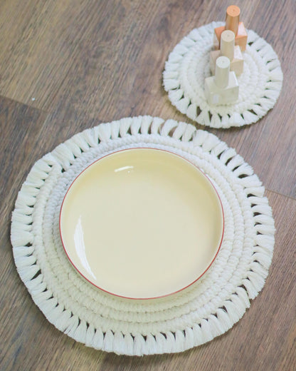 NARA Macrame Placemat with Fringe