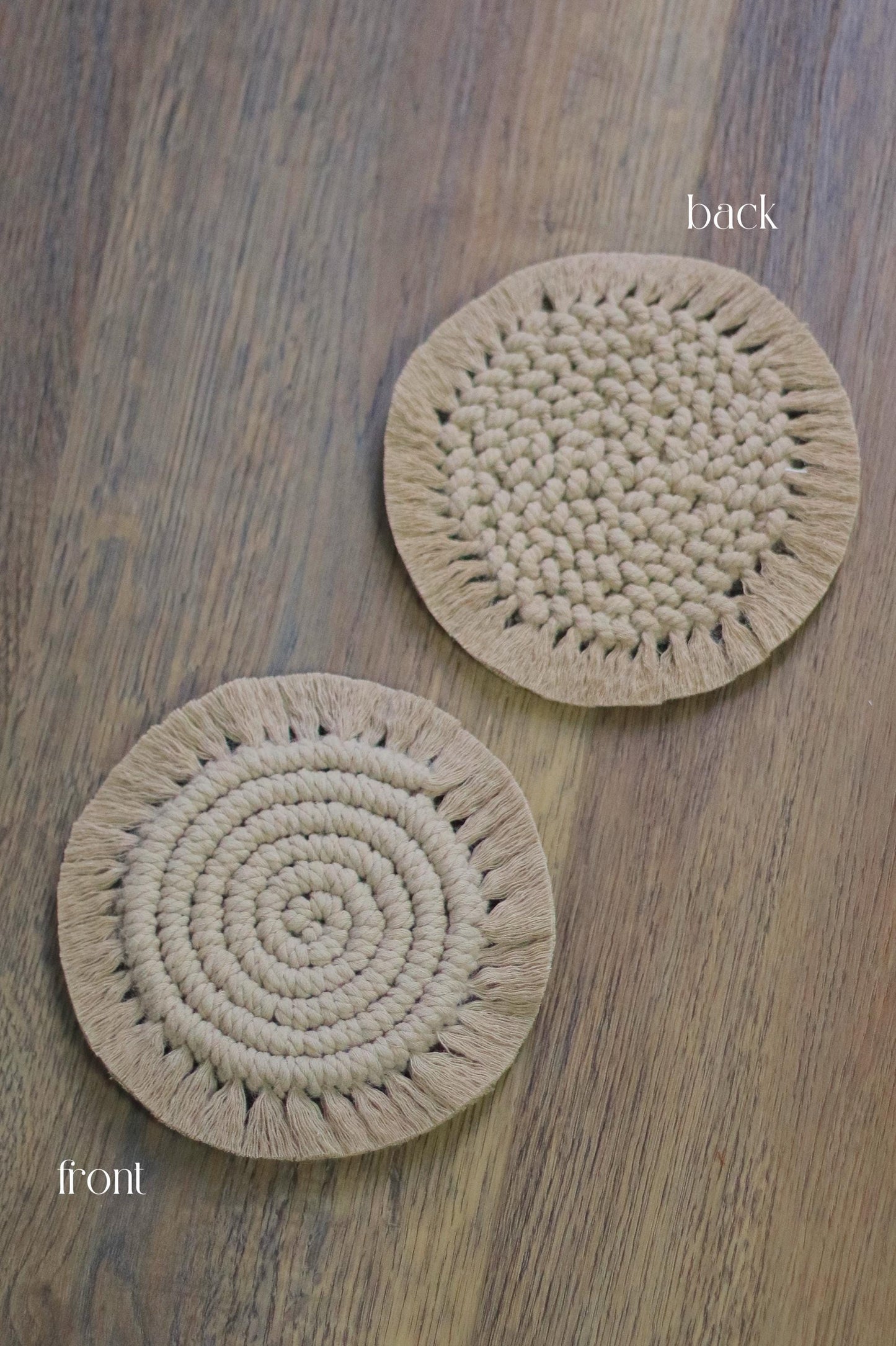 SORA Macrame Coaster with Fringe