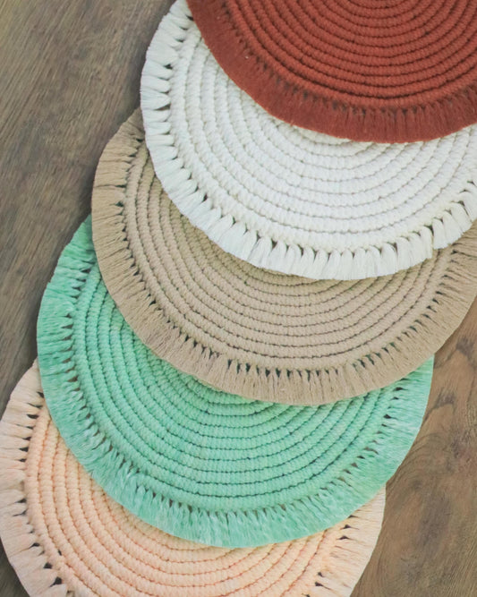 NARA Macrame Placemat with Fringe