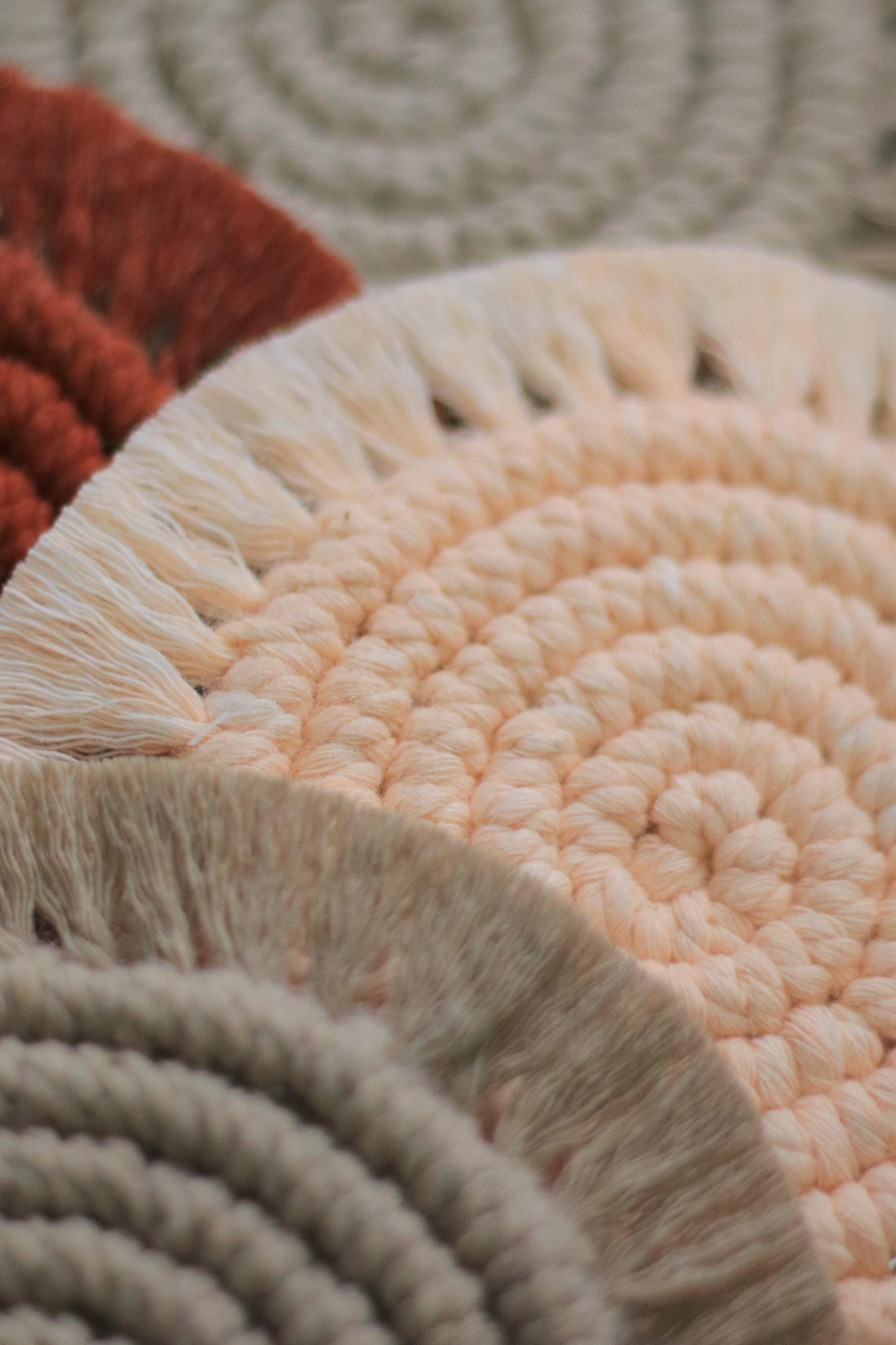 SORA Macrame Coaster with Fringe