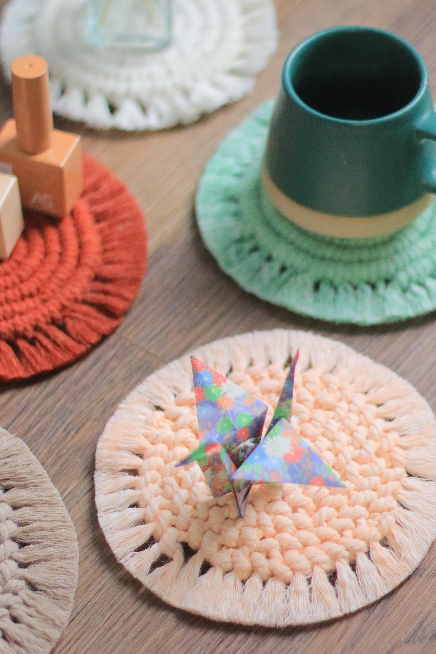 SORA Macrame Coaster with Fringe